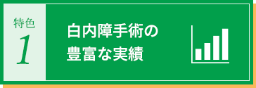 白内障手術の豊富な実績